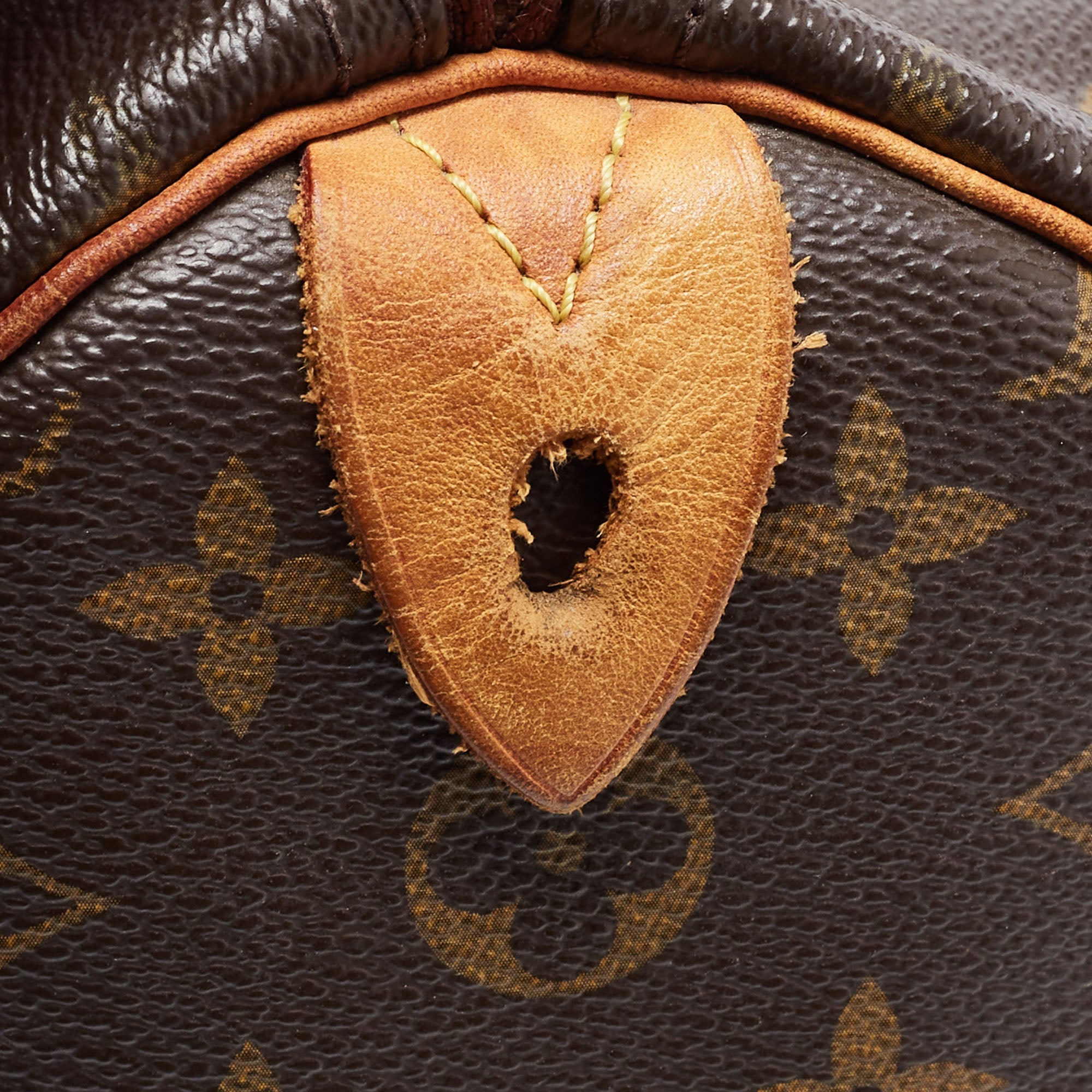 LOUIS VUITTON Brown Canvas Monogram Speedy 35 Handbag