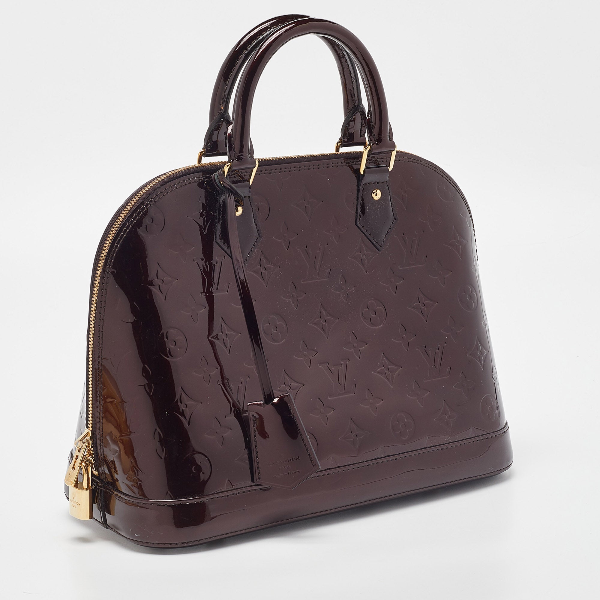 LOUIS VUITTON Amarante Monogram Vernis Alma PM Bag