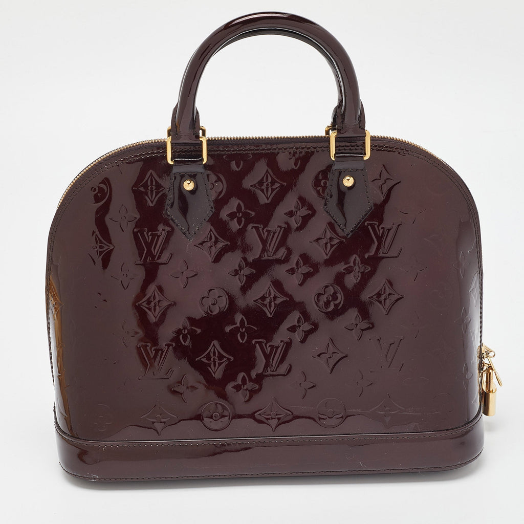 LOUIS VUITTON Amarante Monogram Vernis Alma PM Bag