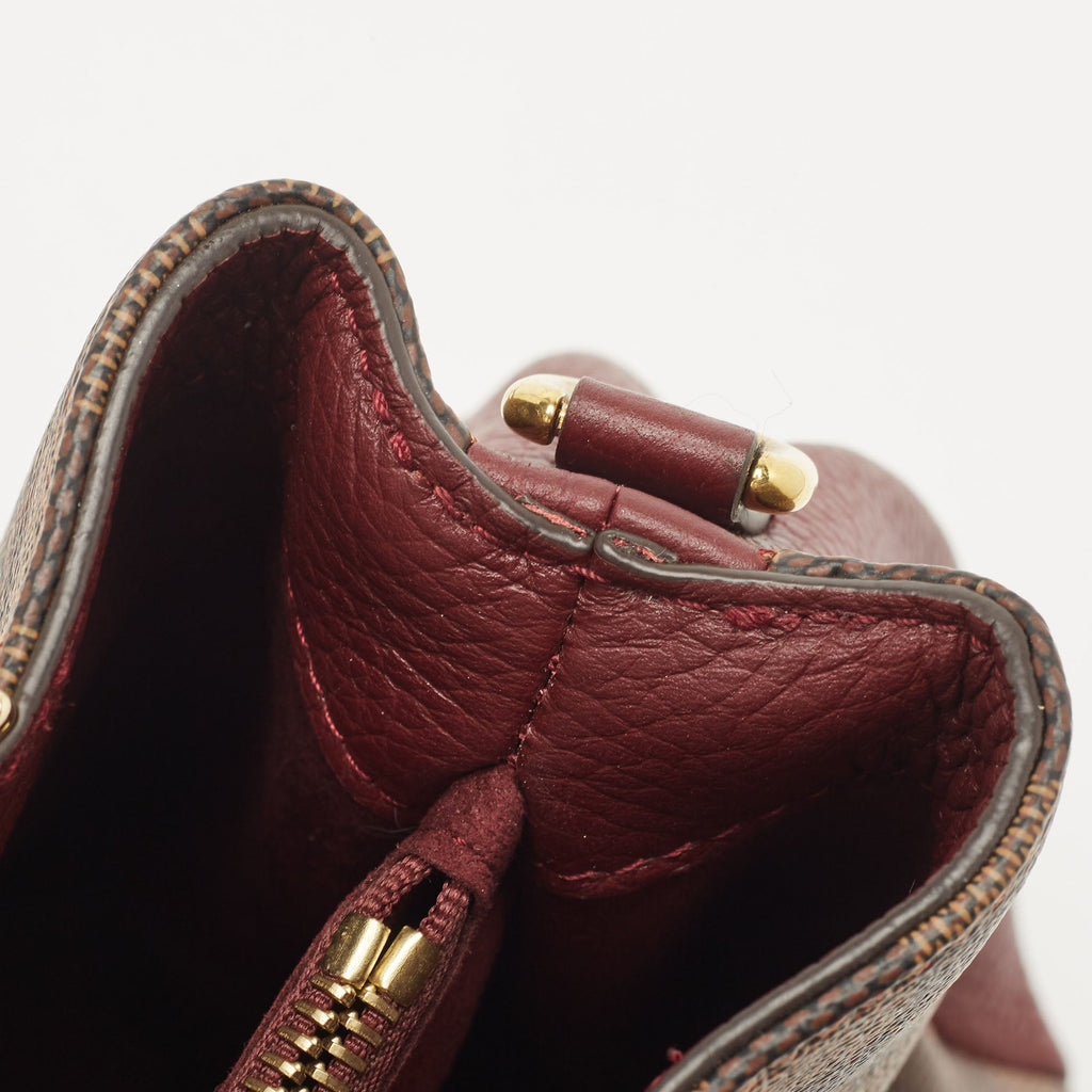 LOUIS VUITTON Bordeaux Damier Ebene Canvas Brittany Bag