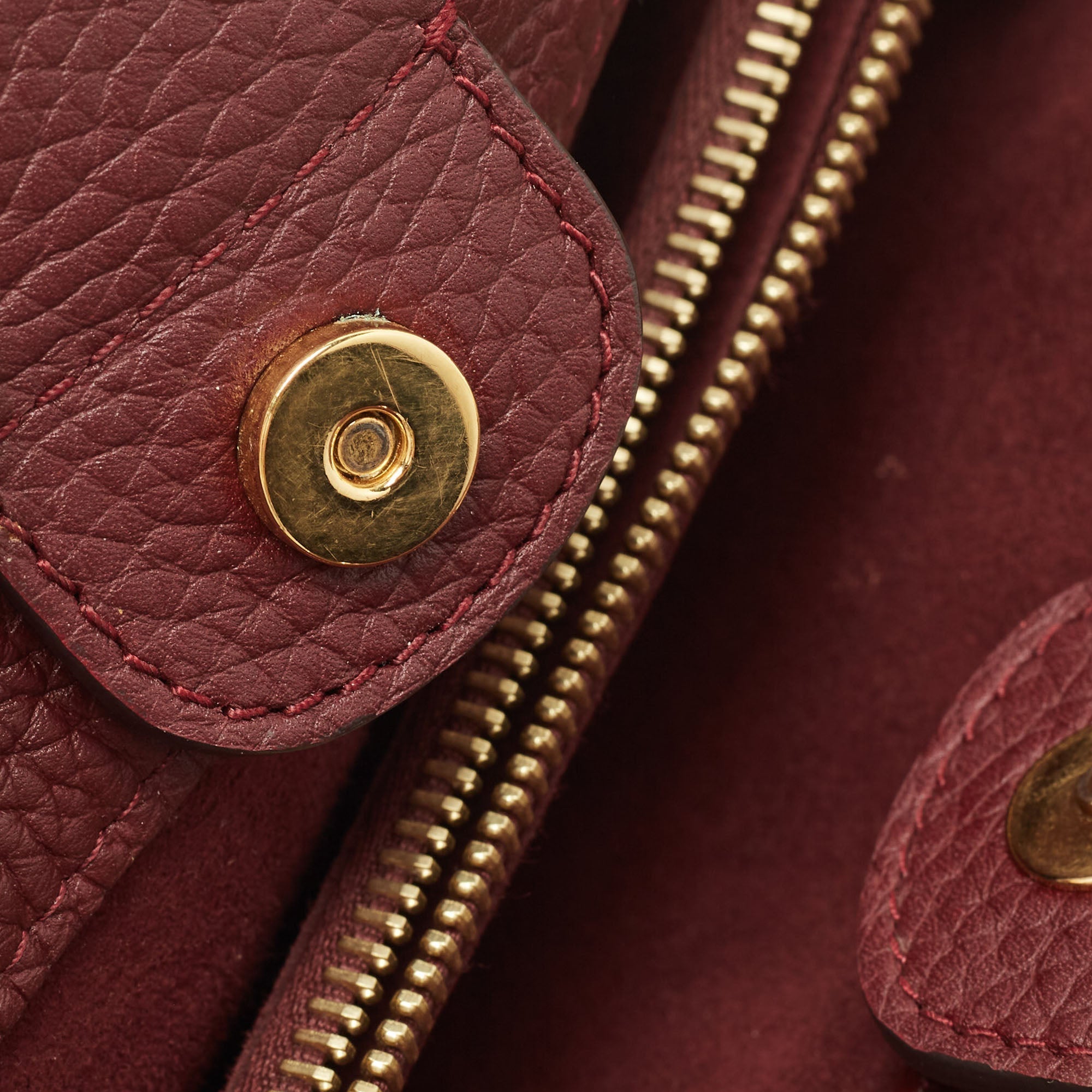 LOUIS VUITTON Bordeaux Damier Ebene Canvas Brittany Bag