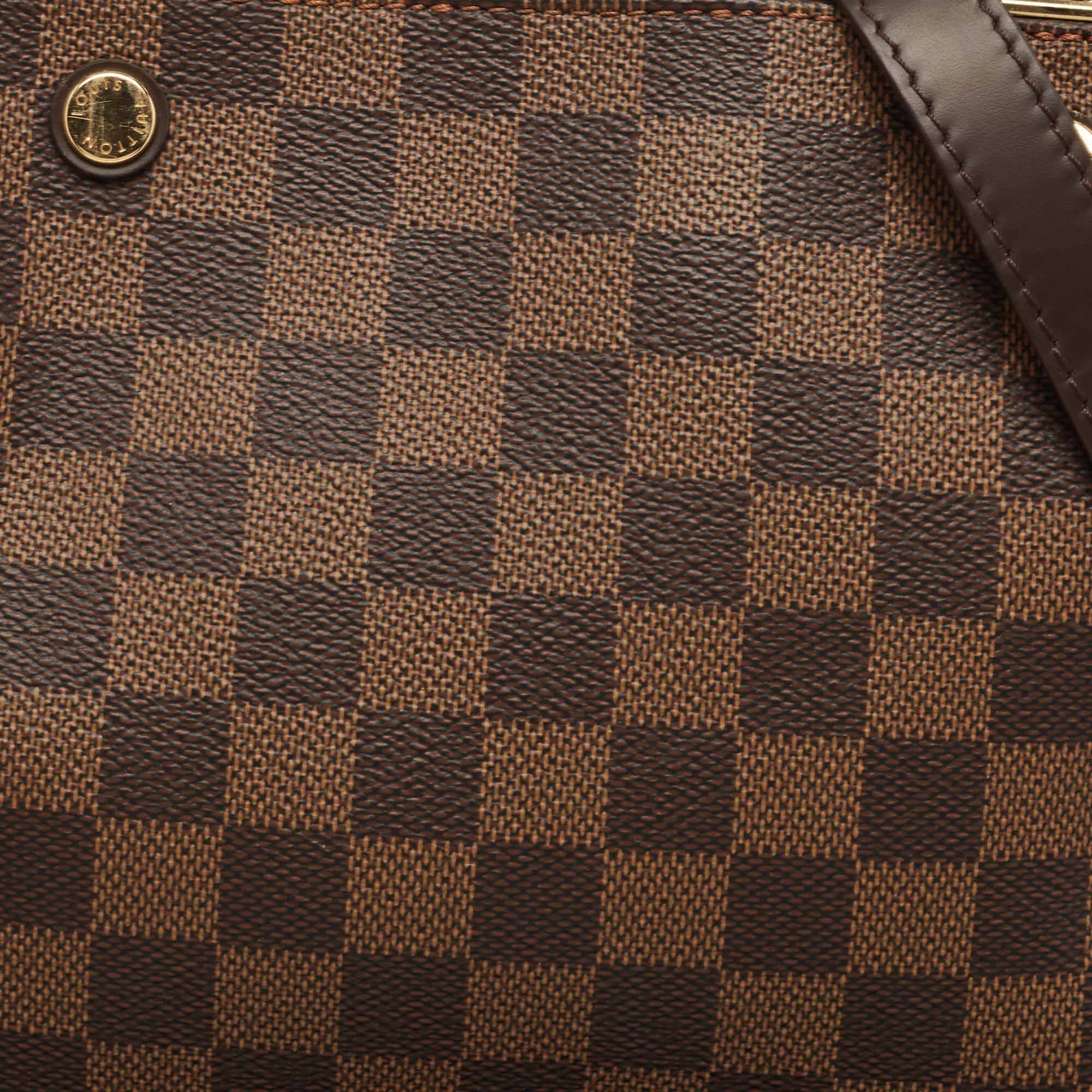 LOUIS VUITTON Bordeaux Damier Ebene Canvas Brittany Bag