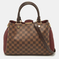 LOUIS VUITTON Bordeaux Damier Ebene Canvas Brittany Bag