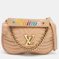 LOUIS VUITTON Noisette Leather New Wave MM Bag
