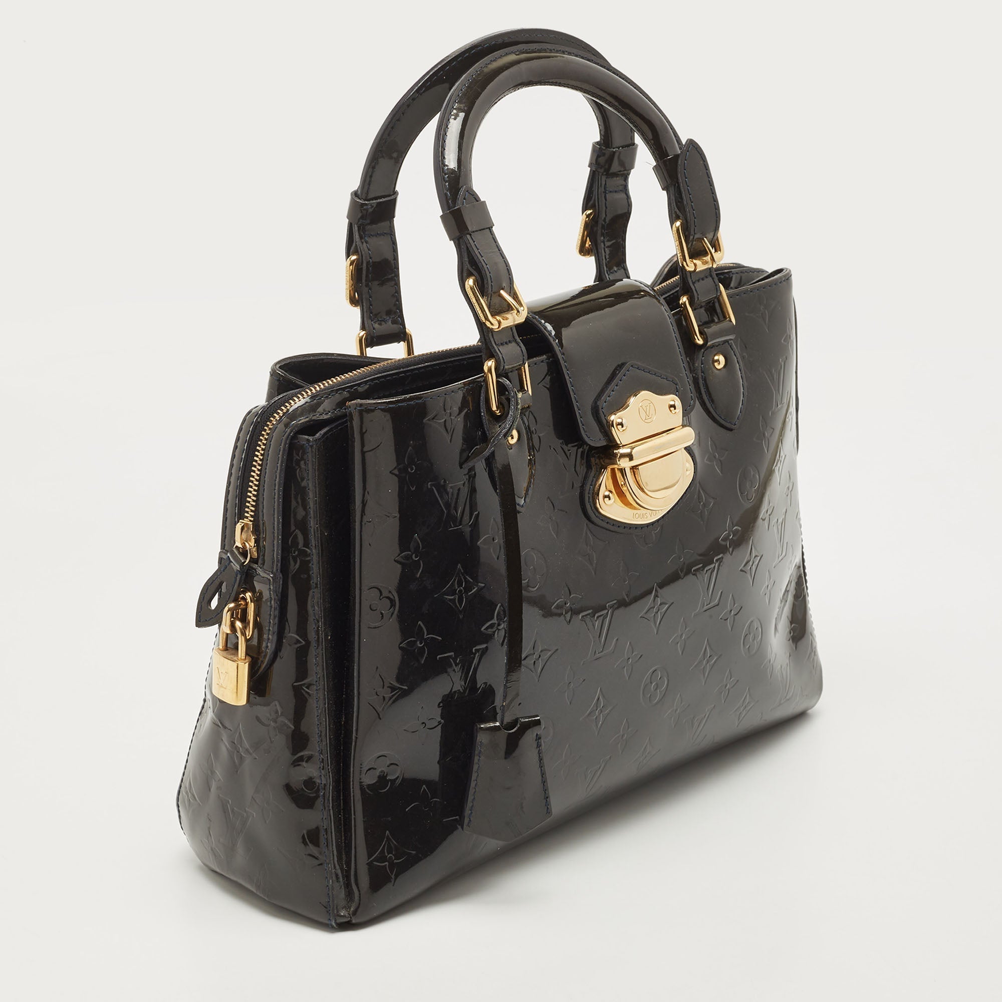 LOUIS VUITTON Bleu Infini Monogram Vernis Melrose Avenue Bag