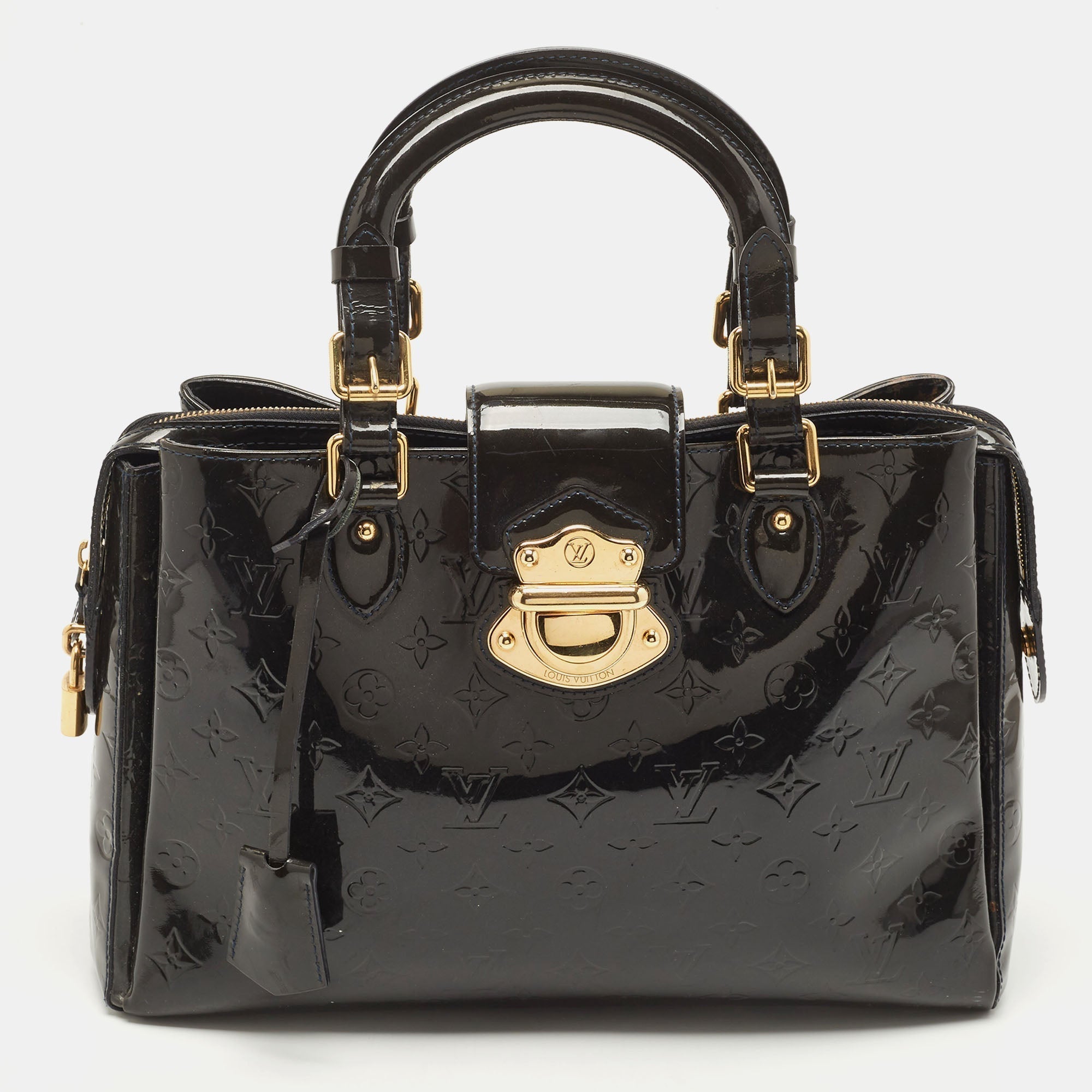 LOUIS VUITTON Bleu Infini Monogram Vernis Melrose Avenue Bag