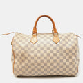 LOUIS VUITTON Damier Azure Canvas Speedy 35 Bag