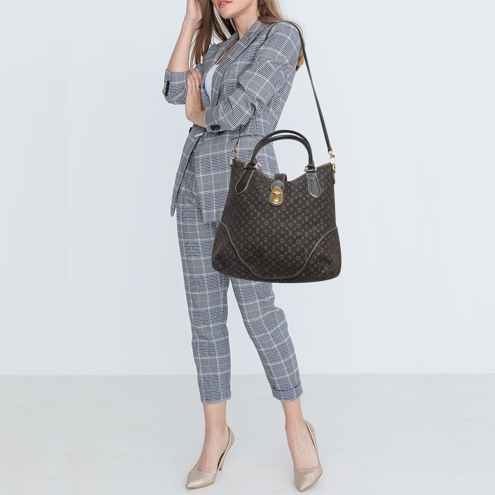 LOUIS VUITTON Fusain Monogram Idylle Canvas Elegie Bag