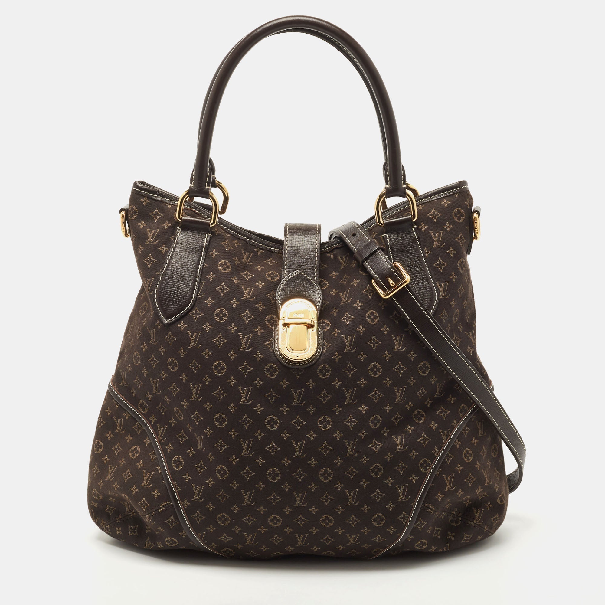 LOUIS VUITTON Fusain Monogram Idylle Canvas Elegie Bag