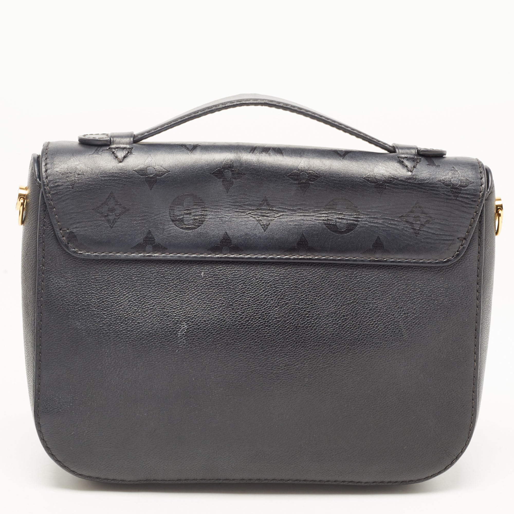 LOUIS VUITTON Black Monogram Leather Very Messenger Bag