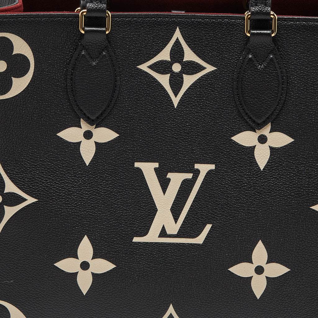 LOUIS VUITTON Bicolor Monogram Empriente Leather Giant Onthego MM Bag