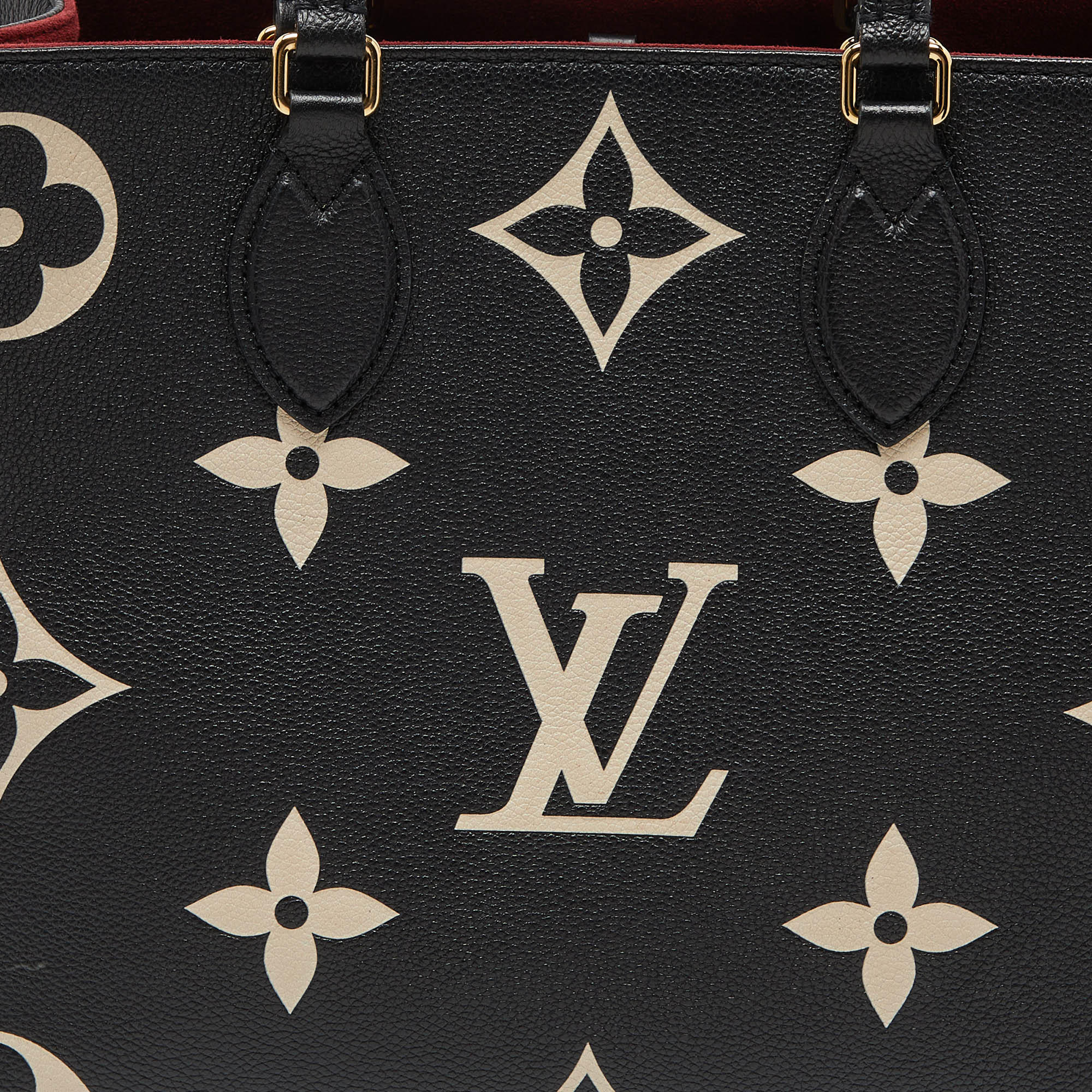 LOUIS VUITTON Bicolor Monogram Empriente Leather Giant Onthego MM Bag