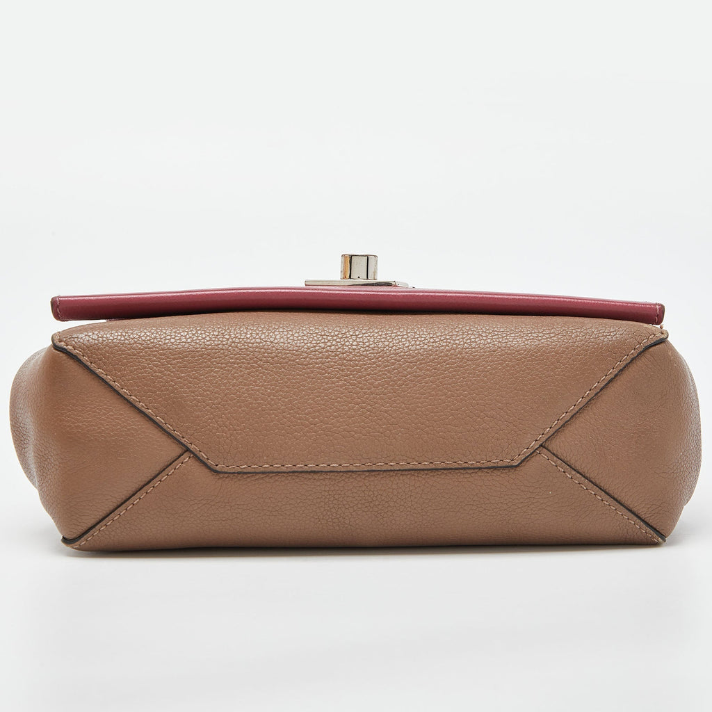 LOUIS VUITTON Beige/Pink Leather Lockme II BB Bag