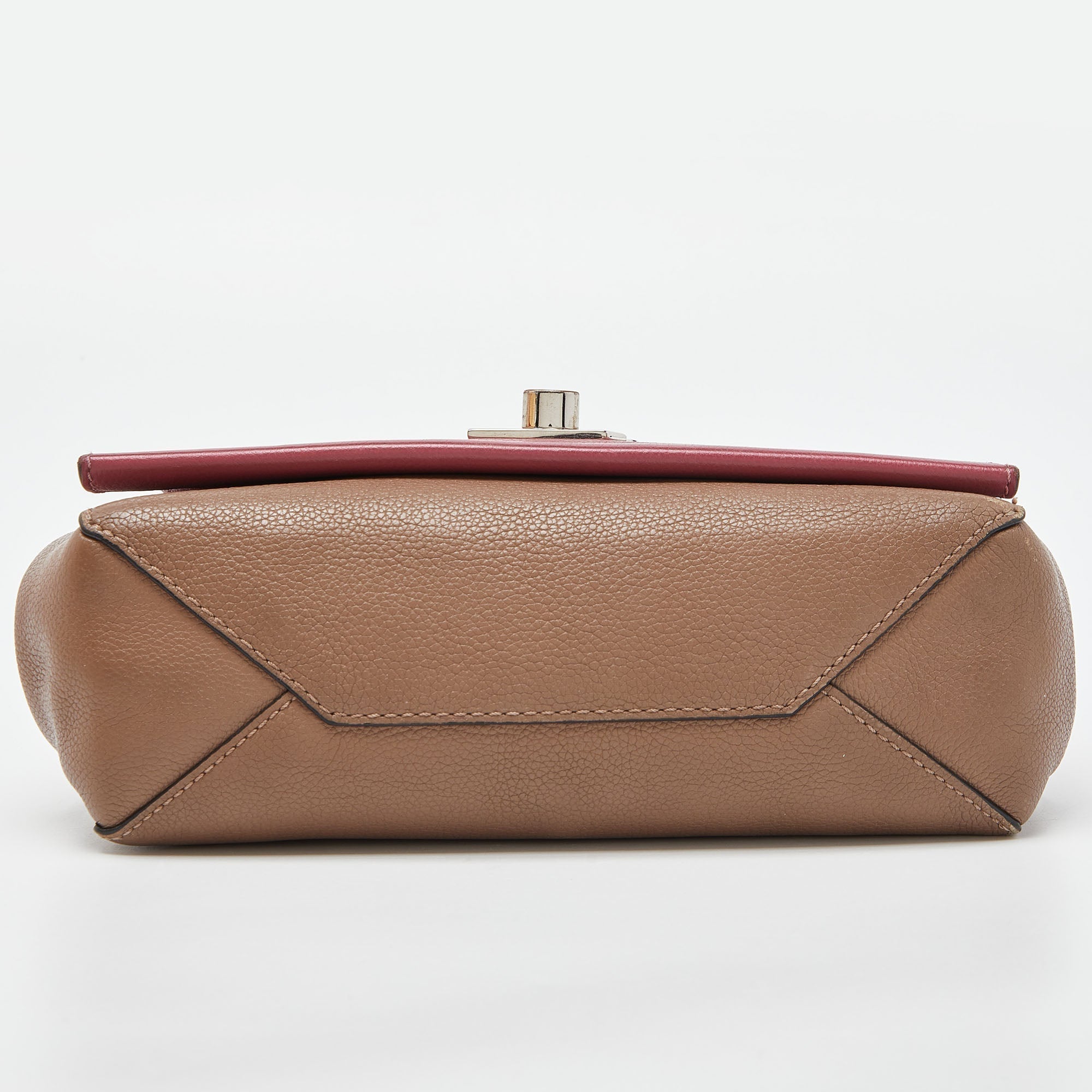 LOUIS VUITTON Beige/Pink Leather Lockme II BB Bag