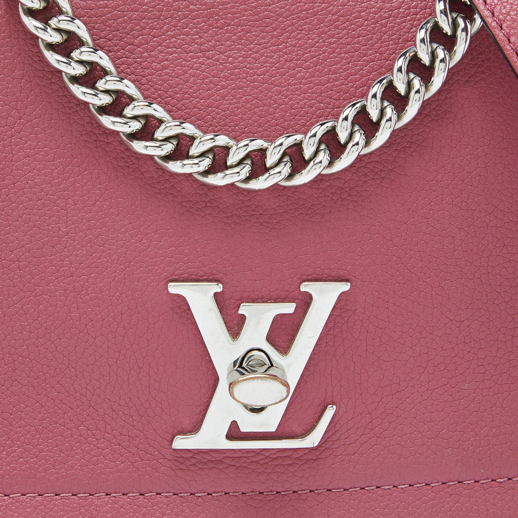 LOUIS VUITTON Beige/Pink Leather Lockme II BB Bag
