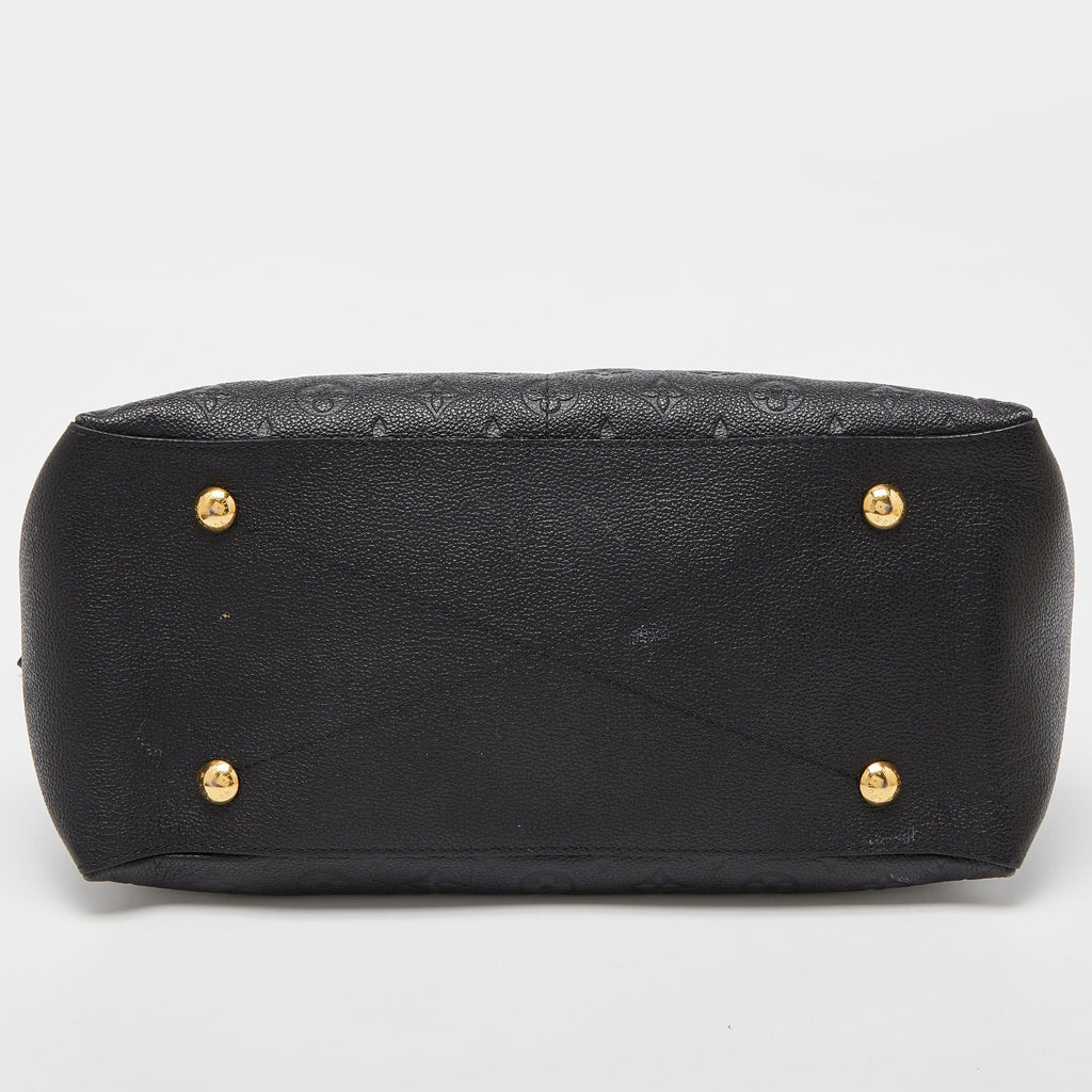 LOUIS VUITTON Black Monogram Empreinte Leather Maida Bag