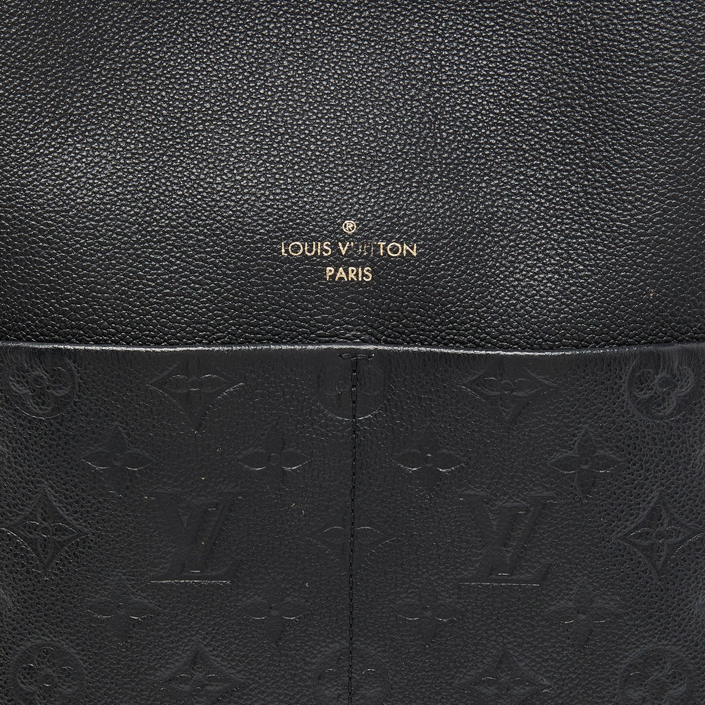 LOUIS VUITTON Black Monogram Empreinte Leather Maida Bag