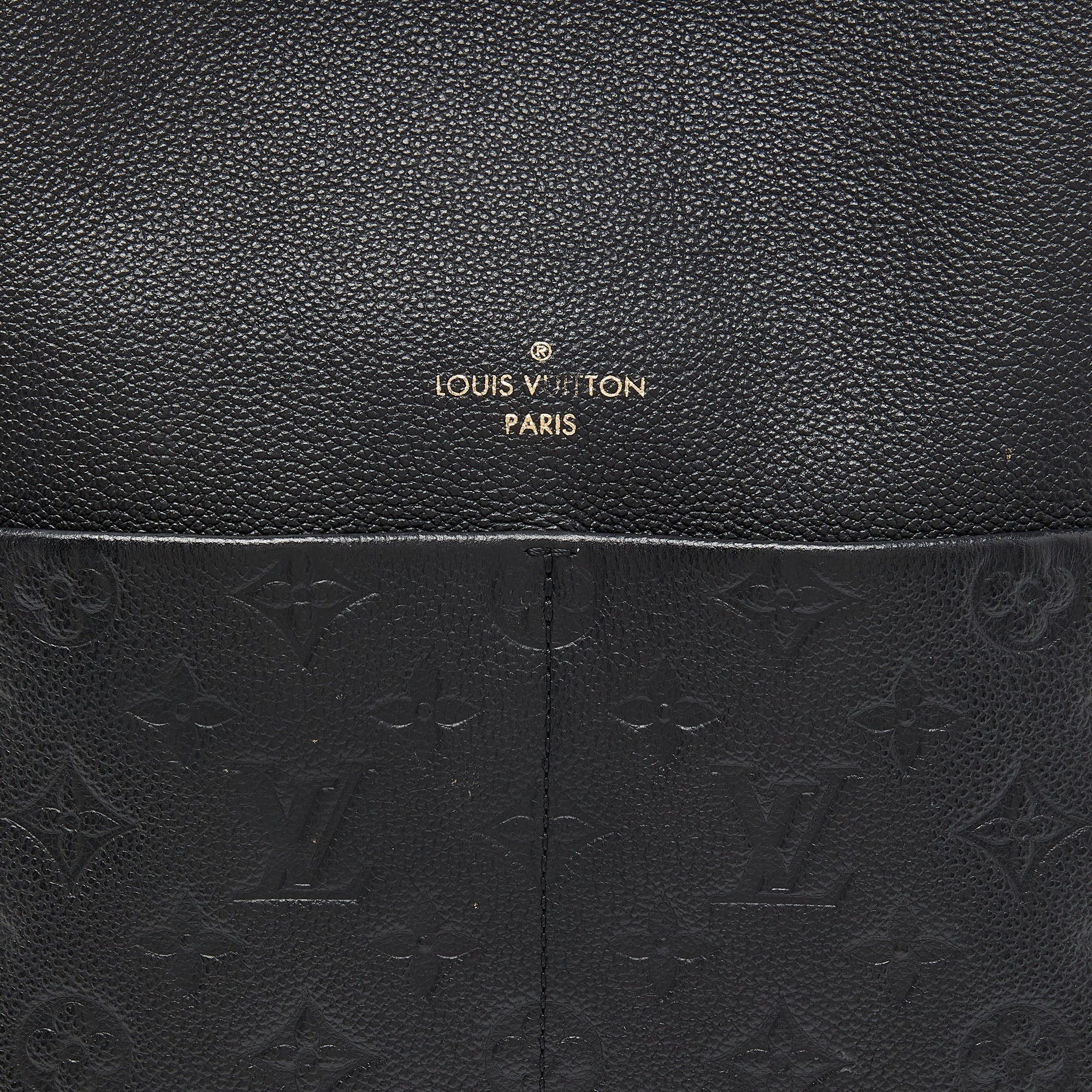 LOUIS VUITTON Black Monogram Empreinte Leather Maida Bag