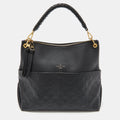 LOUIS VUITTON Black Monogram Empreinte Leather Maida Bag