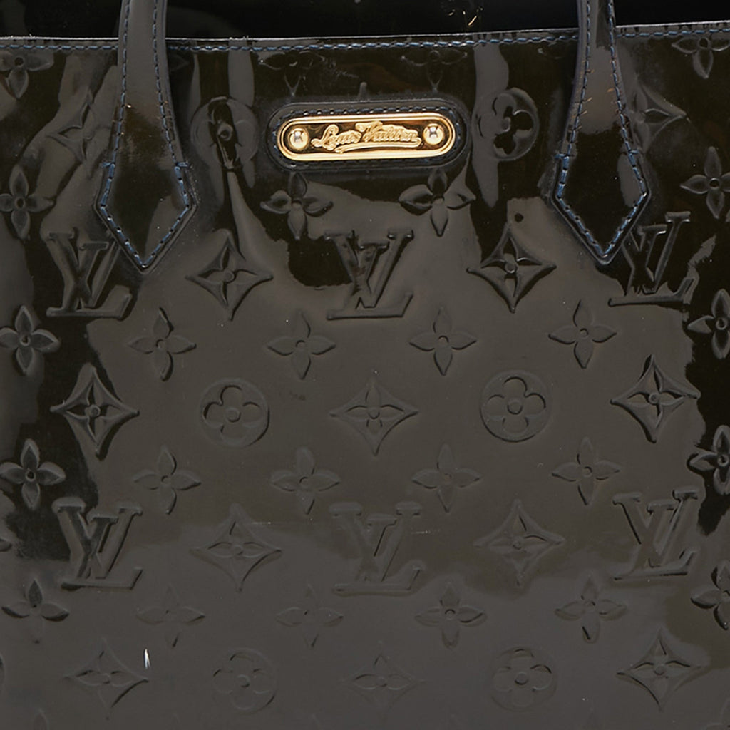 LOUIS VUITTON Vert Bronze Monogram Vernis Wilshire MM Bag