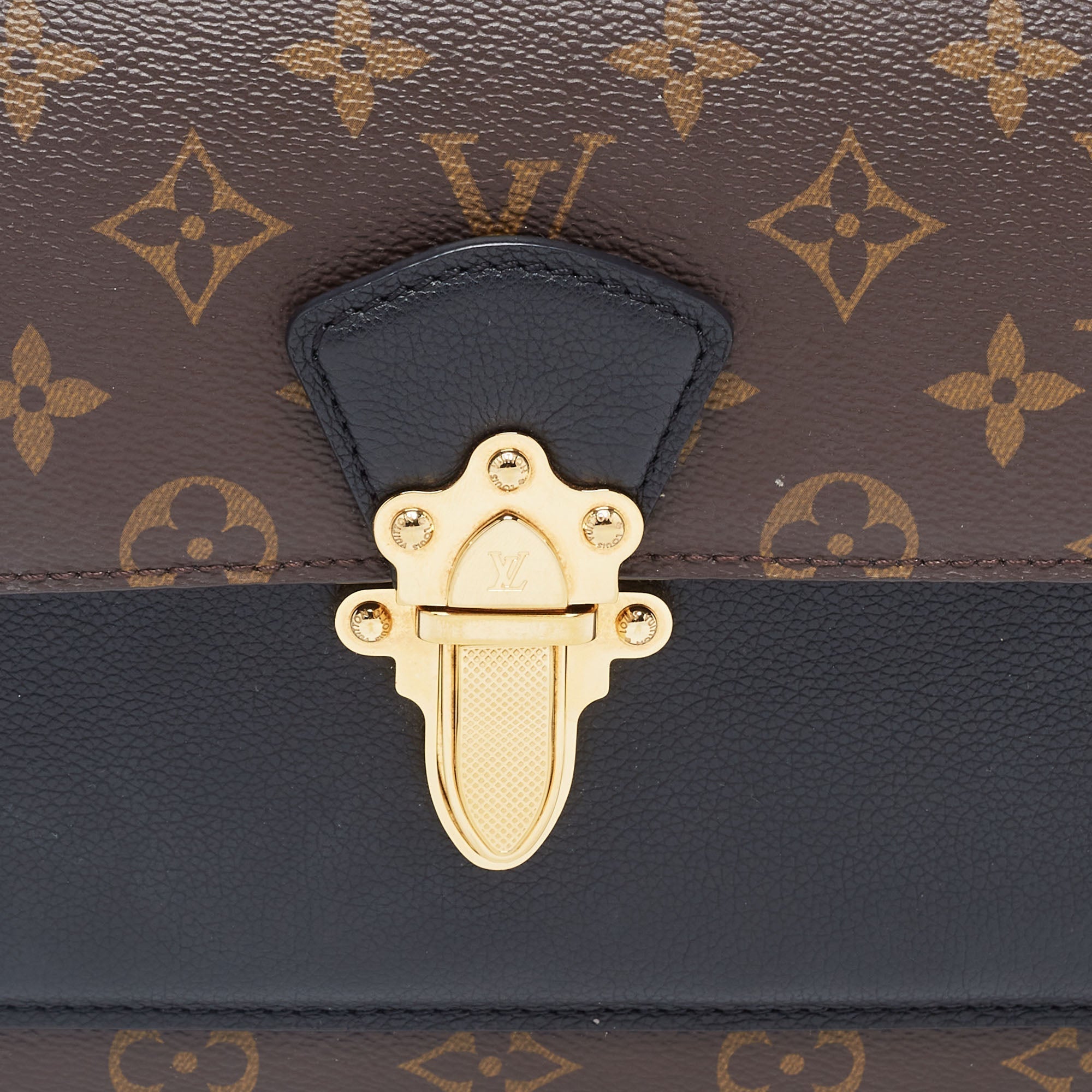LOUIS VUITTON Black Monogram Canvas Victoire Bag