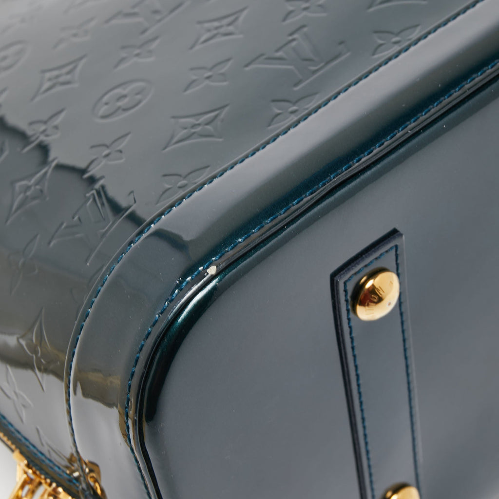 LOUIS VUITTON Green Monogram Vernis Alma GM Bag