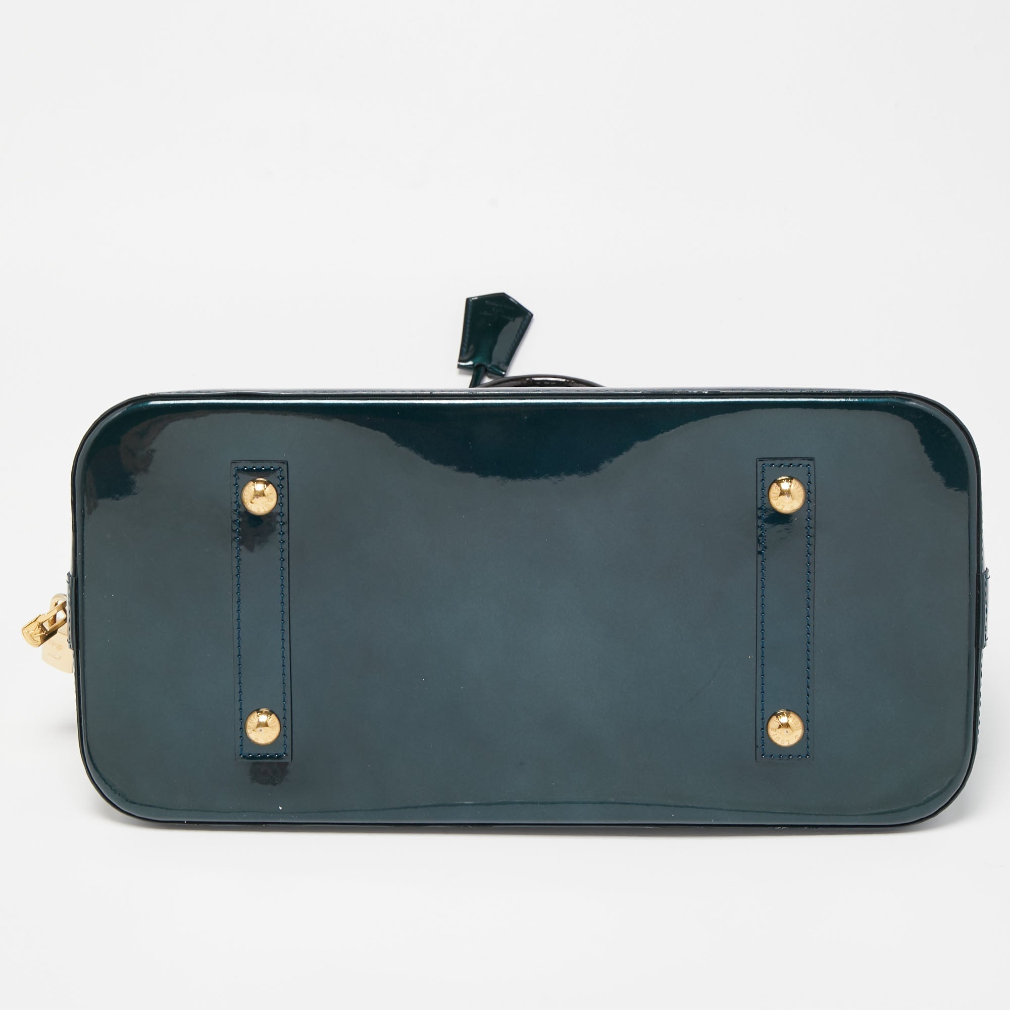 LOUIS VUITTON Green Monogram Vernis Alma GM Bag