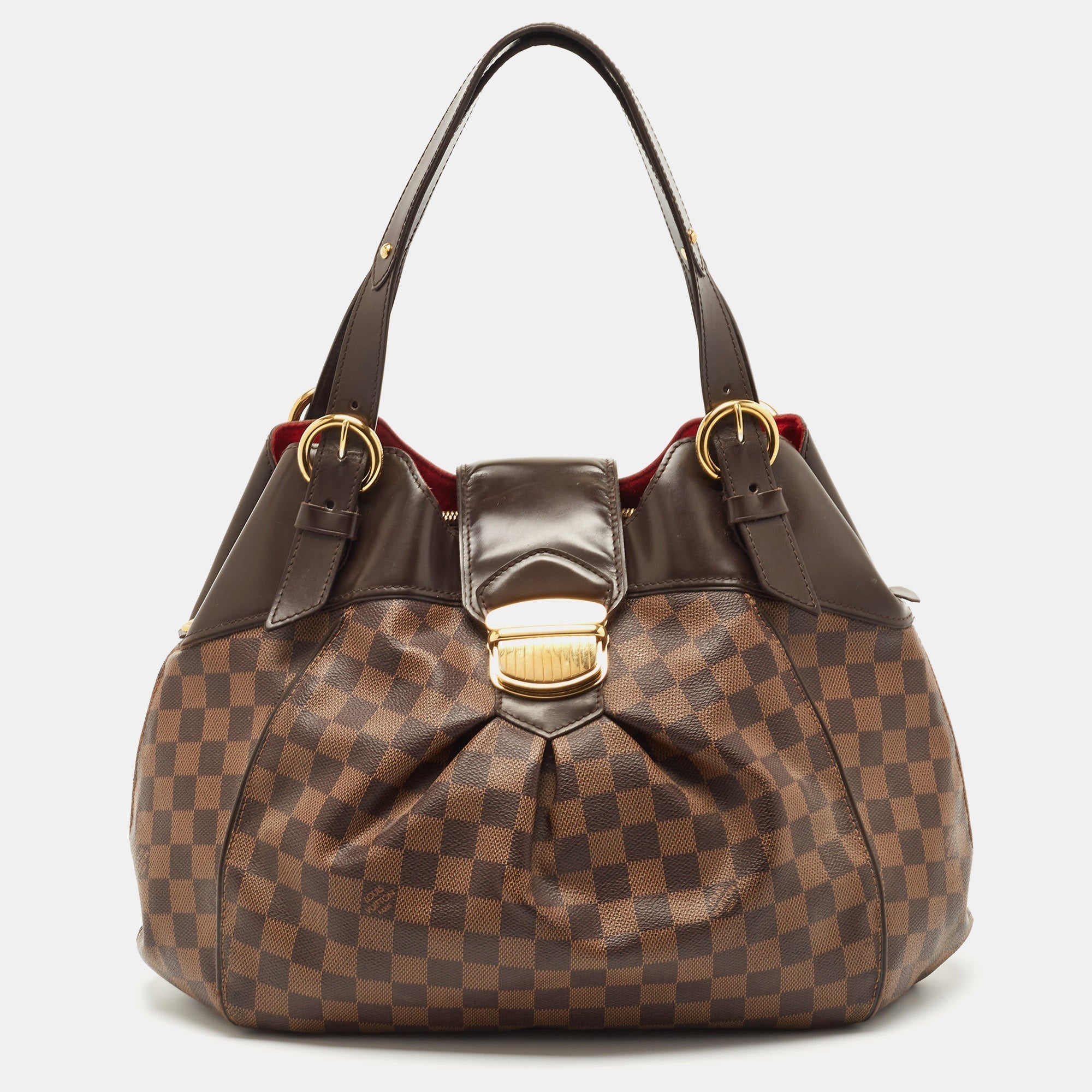 LOUIS VUITTON Damier Ebene Canvas Sistina GM Bag