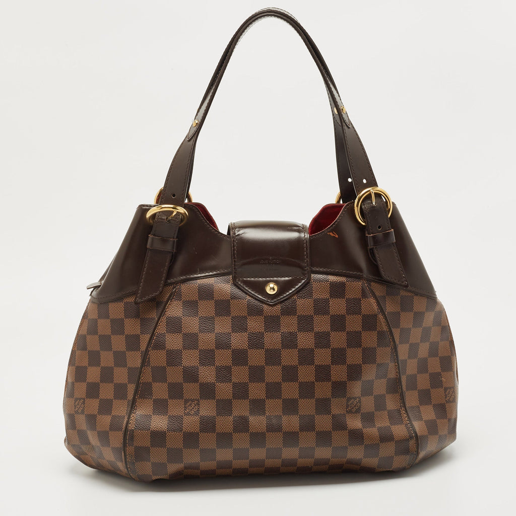 LOUIS VUITTON Damier Ebene Canvas Sistina GM Bag