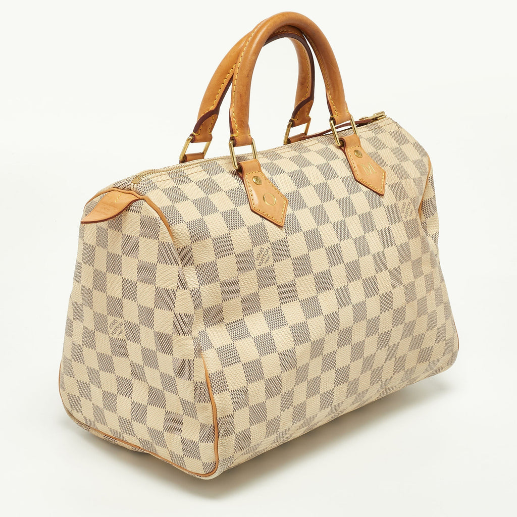 LOUIS VUITTON Damier Azur Canvas Speedy 30 Bag