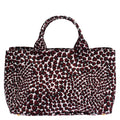 Prada Red Nylon Stampat Heart Print Canapa Tote