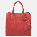 Prada Red Saffiano Lux Leather Tote