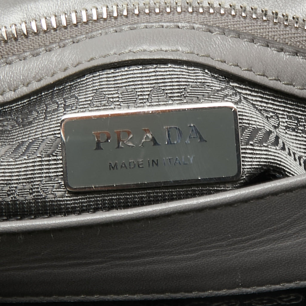 Prada Grey Nappa Leather Large Spectrum Shoulder Bag