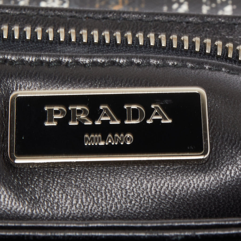 PRADA Multicolor Tartan Plaid Saffiano Leather Flap Shoulder Bag