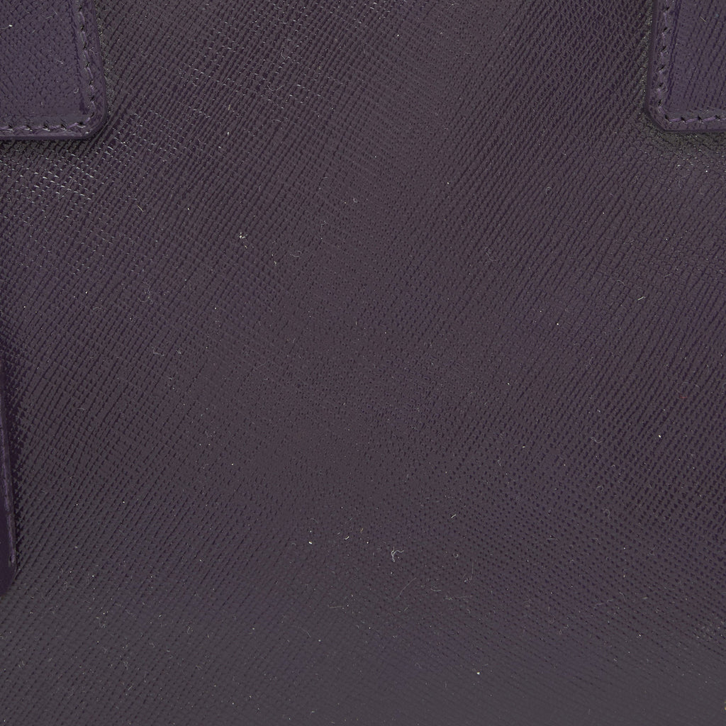 PRADA Purple Saffiano Lux Patent Leather Promenade Satchel