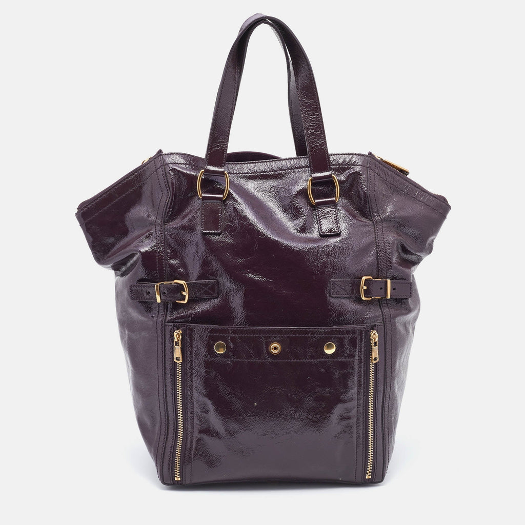 Saint Laurent Purple Leather Downtown Tote