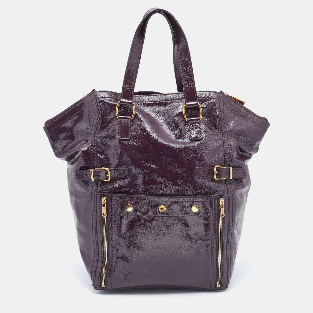 Saint Laurent Purple Leather Downtown Tote