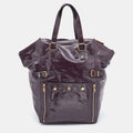 Saint Laurent Purple Leather Downtown Tote