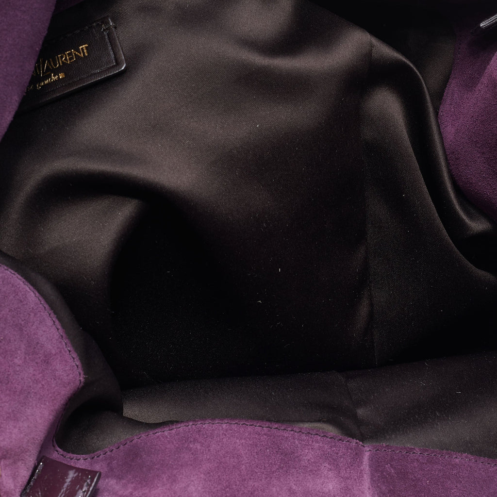 Saint Laurent Purple Leather Downtown Tote