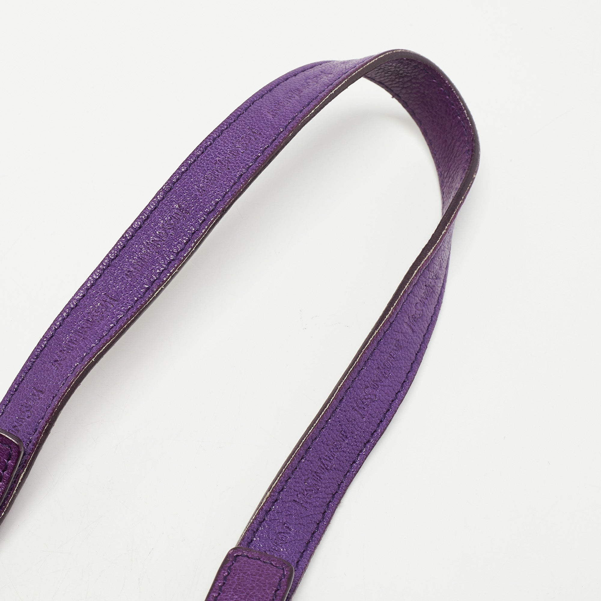 Saint Laurent Purple Fringed Suede And Leather Shoulder Bag