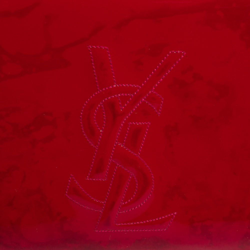 YVES SAINT LAURENT Pink Patent Leather Belle De Jour Flap Clutch