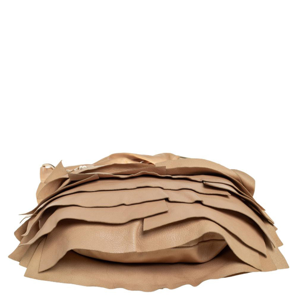 YVES SAINT LAURENT Beige Leather Small St Tropez Hobo