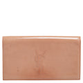 YVES SAINT LAURENT Beige Patent Leather Belle De Jour Flap Clutch