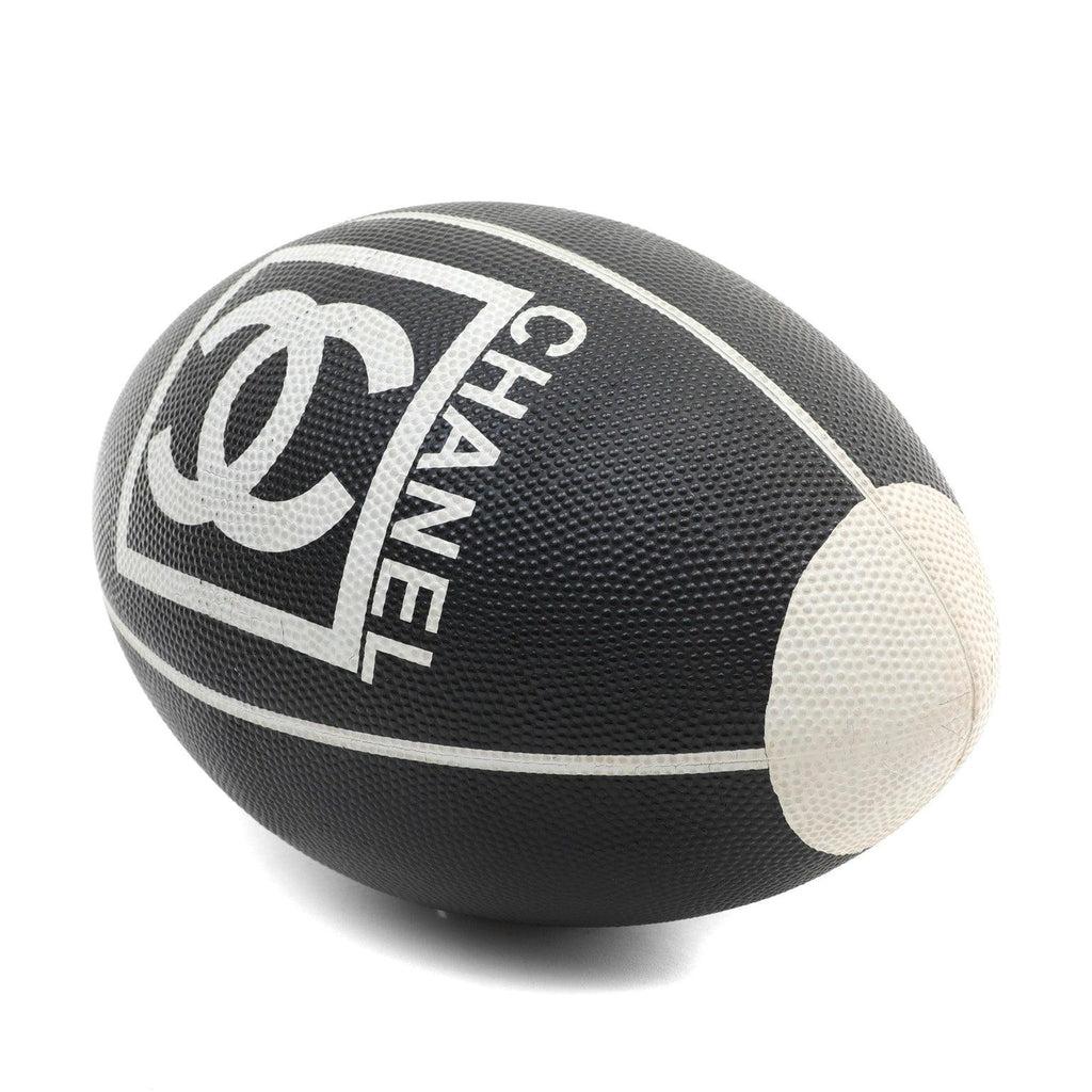 Chanel Game Series Black & White Football/Rugby Ball