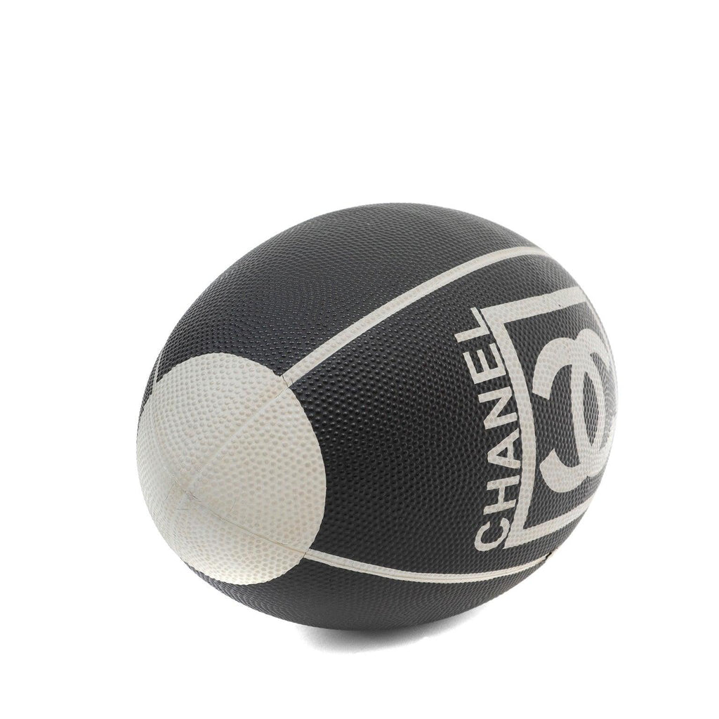 Chanel Game Series Black & White Football/Rugby Ball