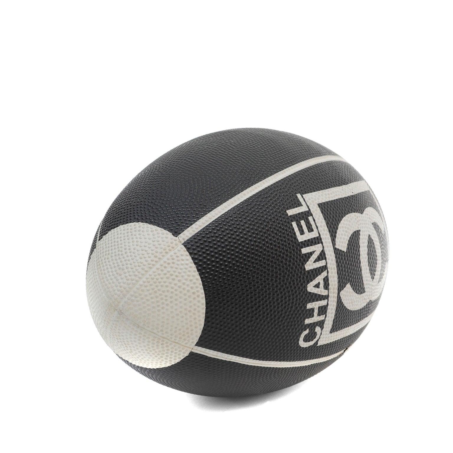 Chanel Game Series Black & White Football/Rugby Ball