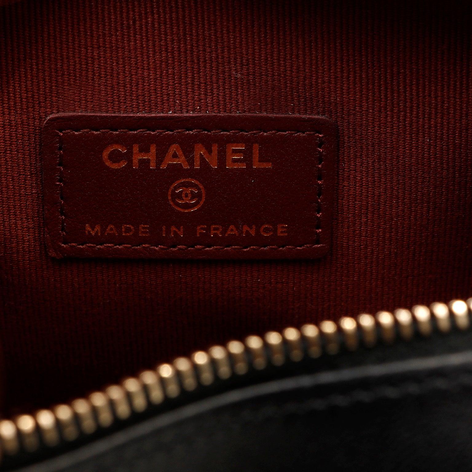 Chanel 2022 Black Lambskin Heart Mini Bag w/ Gold Hardware