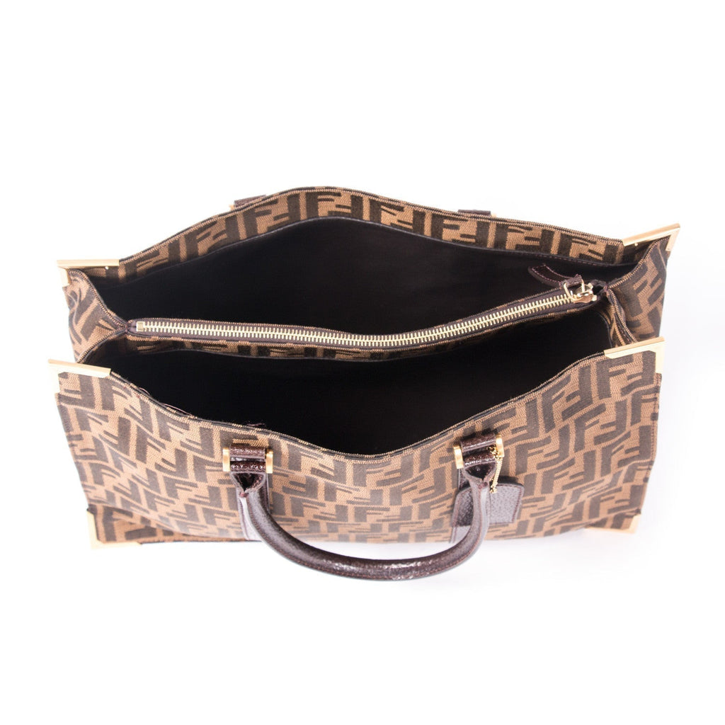 Fendi Classico No. 4 Canvas Zucca Tote Bag