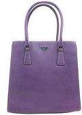 Prada Lux Saffiano Leather Purple Canvas Tote
