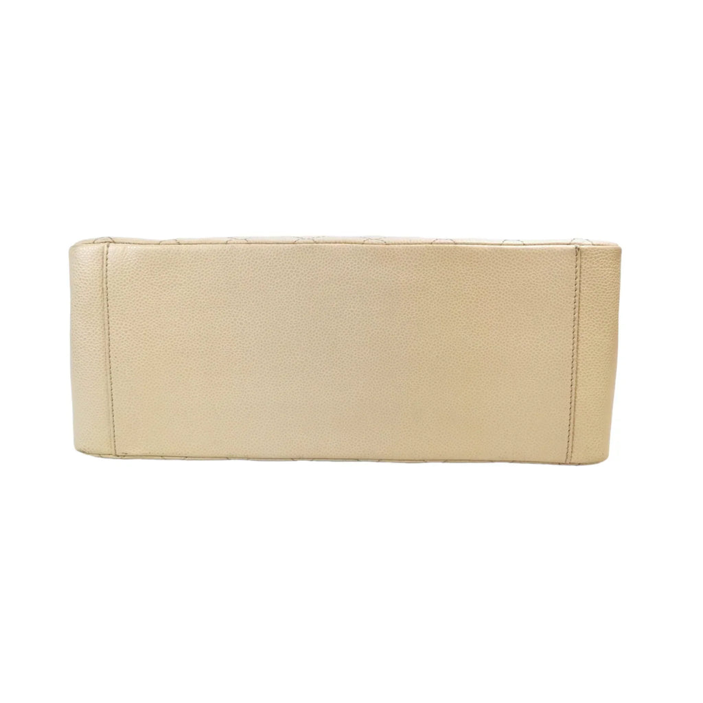 Chanel GST Beige Caviar Silver